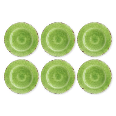 Crackle, 8.75" Plate, Green