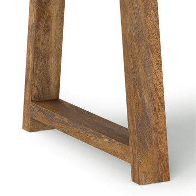 Table de salle à manger Whitley de style ferme, large de 183 cm, couleur mangue, fini cire brûlée