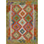 Tapis géométrique en laine Kilim