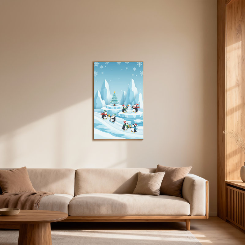 Scène d'iceberg de Noël, H 30 po x l 20 po
