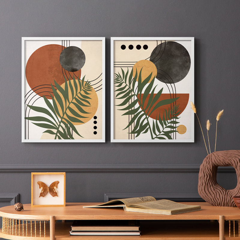 «Contemporary Palm I», reproduction encadrée de qualité supérieure - prête à être accrochée - aucun clou requis - aucun clou requis
