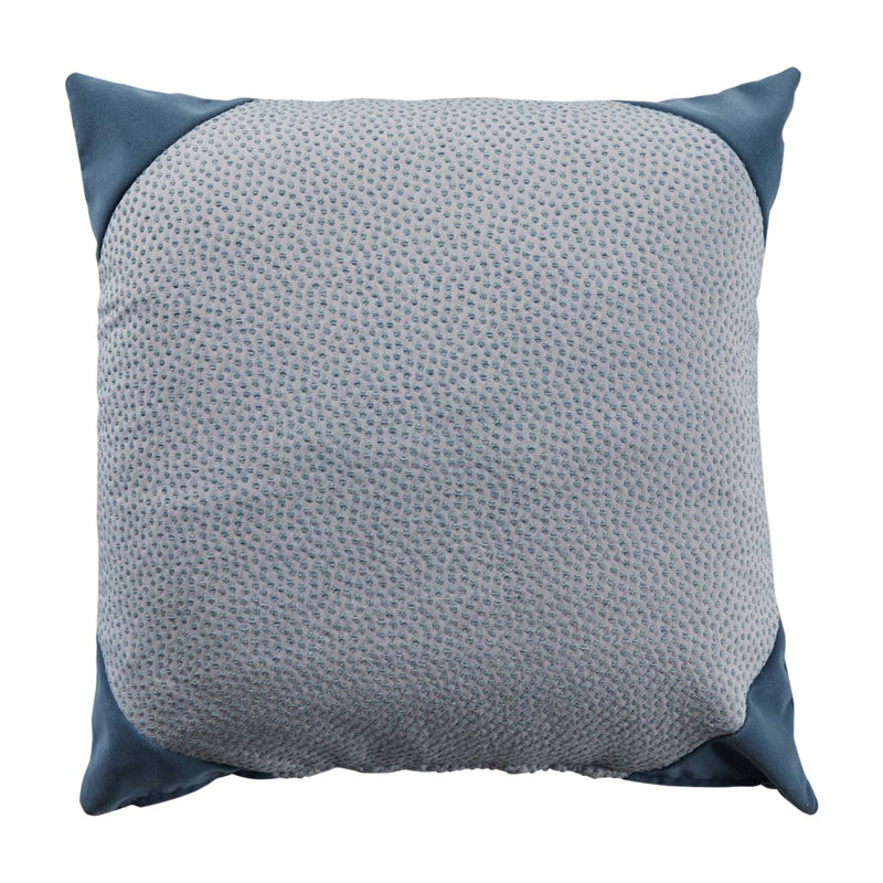 Dots Chambray Outdoor Throw Pillow, Square 20", Light Blue