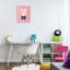 Lapin avec ruban sur fond rose, estampe numérique par Jessica Beck-1453390478-1453390466