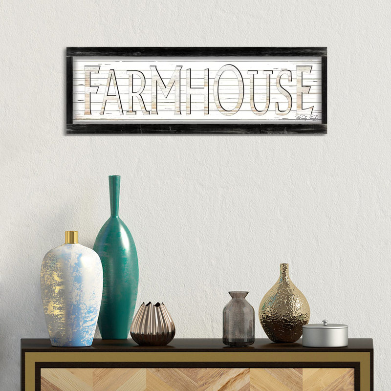 White Farmhouse by Cindy Jacobs - Wrapped Canvas Panoramic Print, 30.48 cm H x 91.44 cm W x 3.175 cm D
