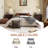 Queen Size Upholstered Platform Bed with Twin XL Trundle-2135133040
