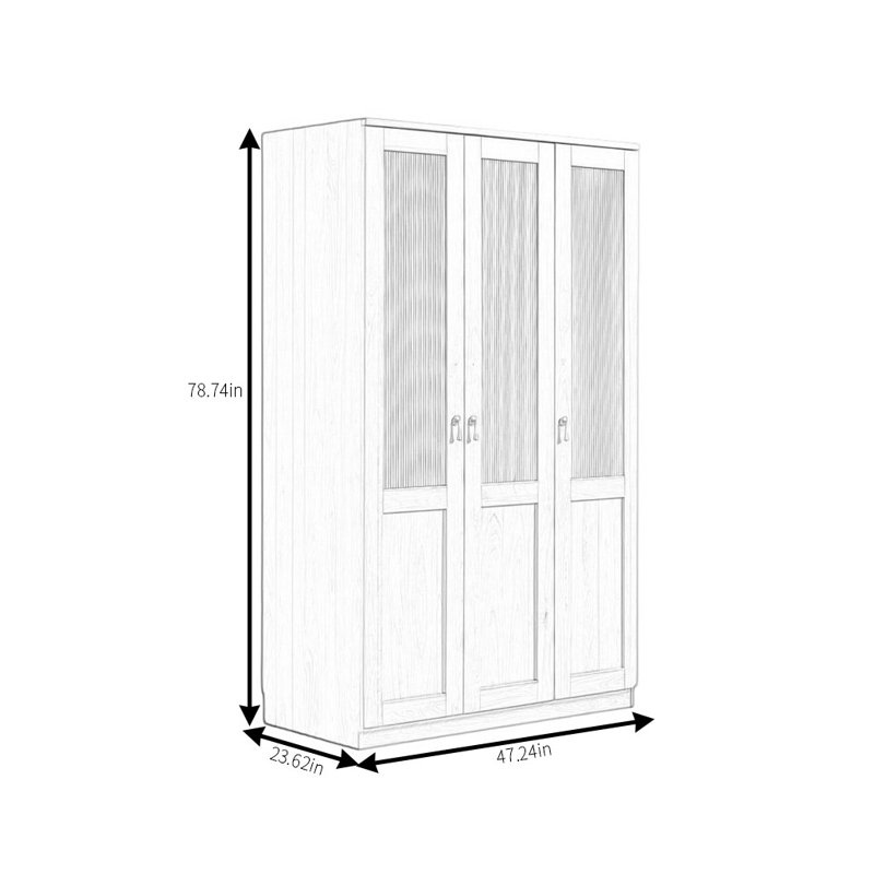 Garde-robe American Style, H 78,74 po x l 47,24 po x P 23,62 po