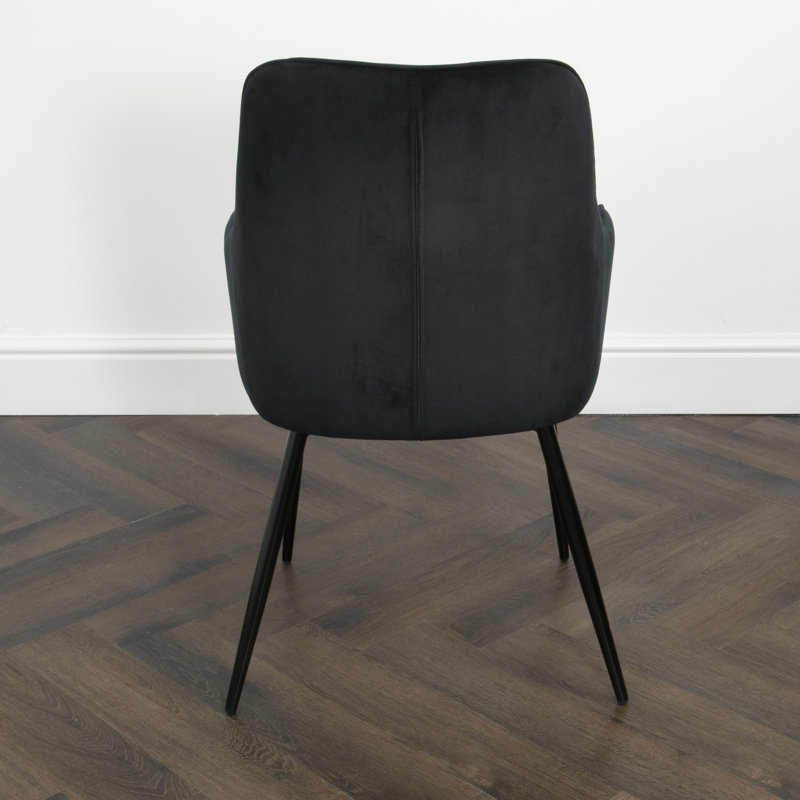 Parkview Tufted Wingback Side Chair, Black