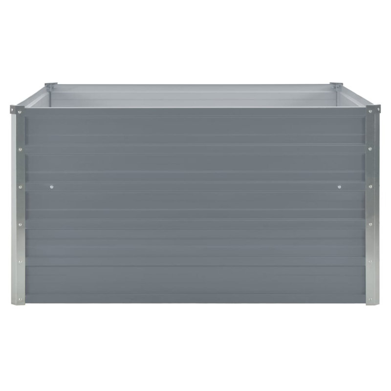 Jardinière en acier galvanisé, gris