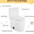 White Ceramic Toilet, 1.1/1.6 , Elongated, Comfortable Height, Soft Close Seat, & , T036wt Elongated White, Comfortable,