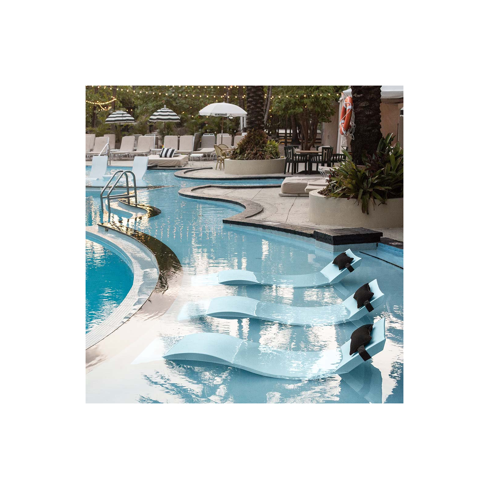 Ledge Lounger Signature In Pool Chaise Lounge (2), Light Blue