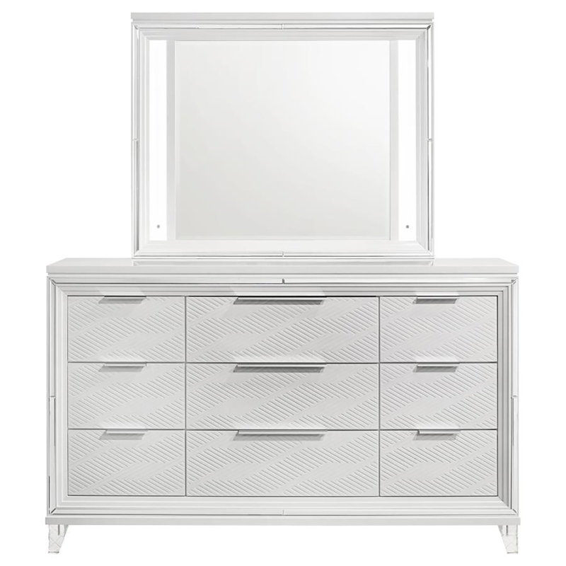 Commode 9 tiroirs avec miroir Heitzman
