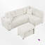 Canapé modulaire rembourré 4 pièces avec repose-pieds-102402905