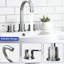 Robinet de lavabo de salle de bain 8 pouces à 2 poignées avec plomb - évacuation d'eau et bonde escamotable pour salle d'eau