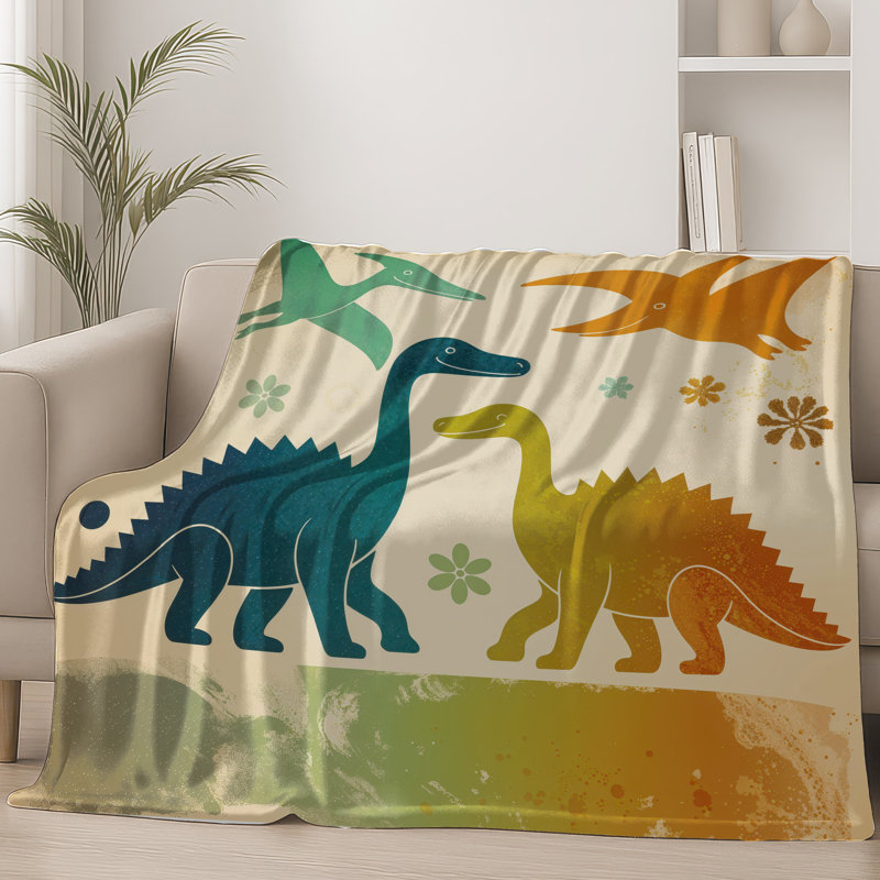 Dinosaur Wildlife Throw Blanket, Throw