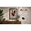 Rooster in Gold Boho - Framed Print-1013586409-1013586413