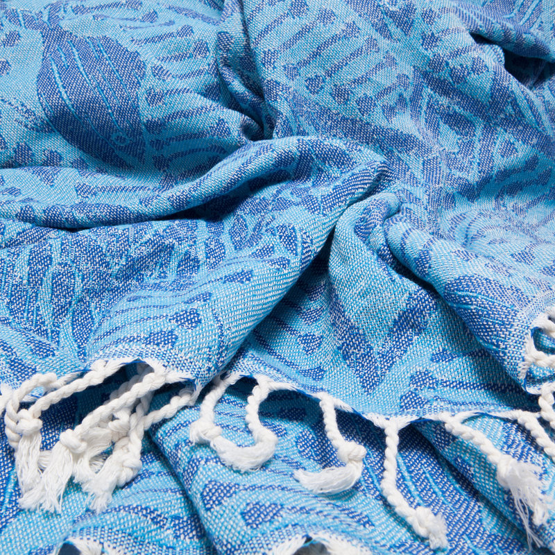 Evil Eye Beach Towel, Blue Abstract