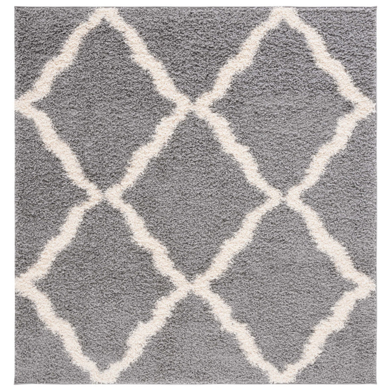 Alonnah Shag Performance Geometric Rug, Square 6'