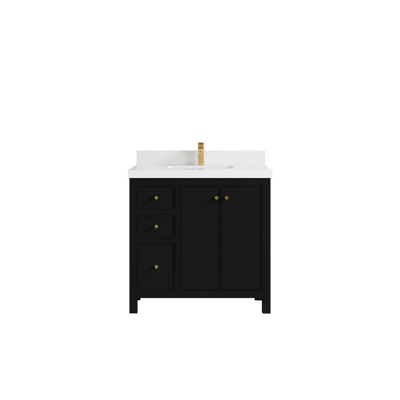 Ensemble de meuble-lavabo simple 36 po Chicago, Blanc