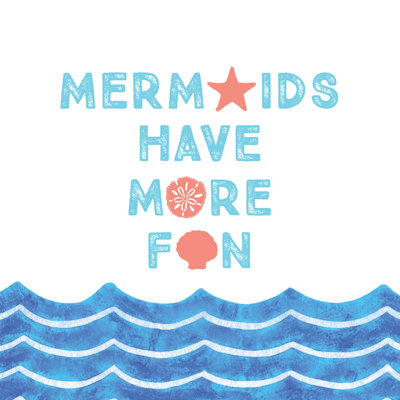 Mermaid Fun - Wrapped Canvas Print