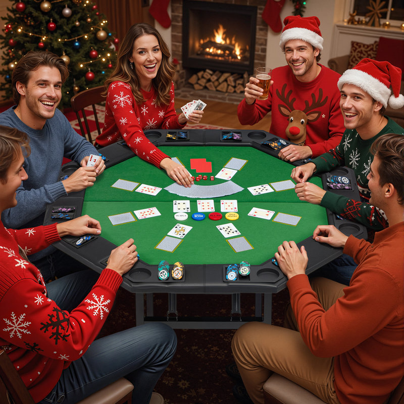 Table de poker pliable 51 pouces 51 joueurs Octagon