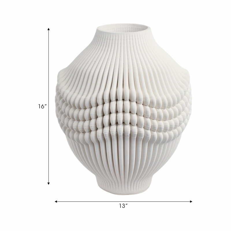 Coulter Handmade Stoneware Table Vase, 14" H x 12" W x 12" D