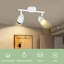 LED ceiling spotlight 2 flame modern 4W warm white 3000K-1897767844