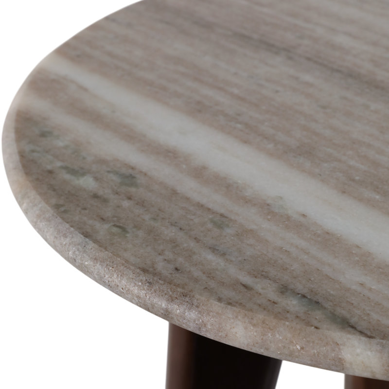 Sagebrook Home 20X15" Marble Top Accent Table, Beige/Brown, Beige