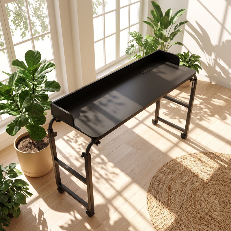 Table de lit mobile réglable en acier l 62,99 po x P 18,5 po x H 5,51 po VEVOR