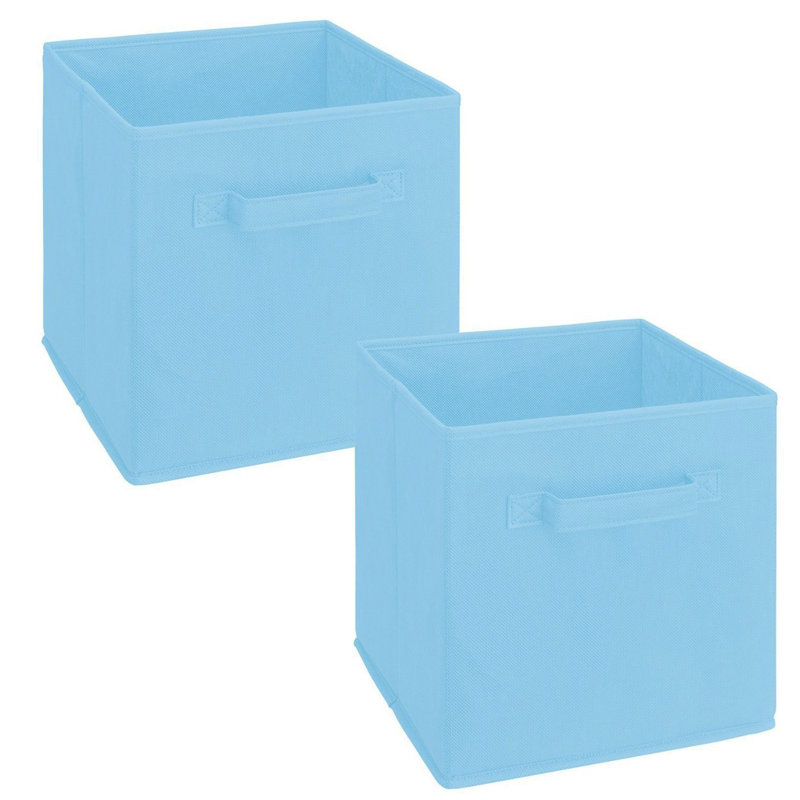Tiroir en tissu Cubeicals, Bleu pâle, Ensemble de 2
