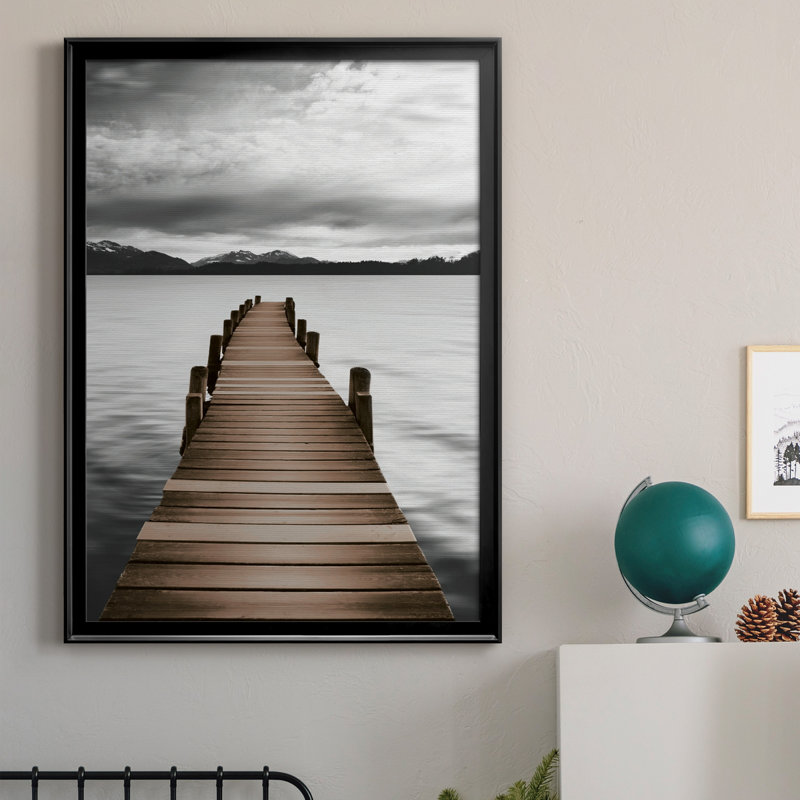 Mountain Jetty - Photographie de cadre photo sur toile, Noir, H 42,5 po x l 30,5 po x P 1 po