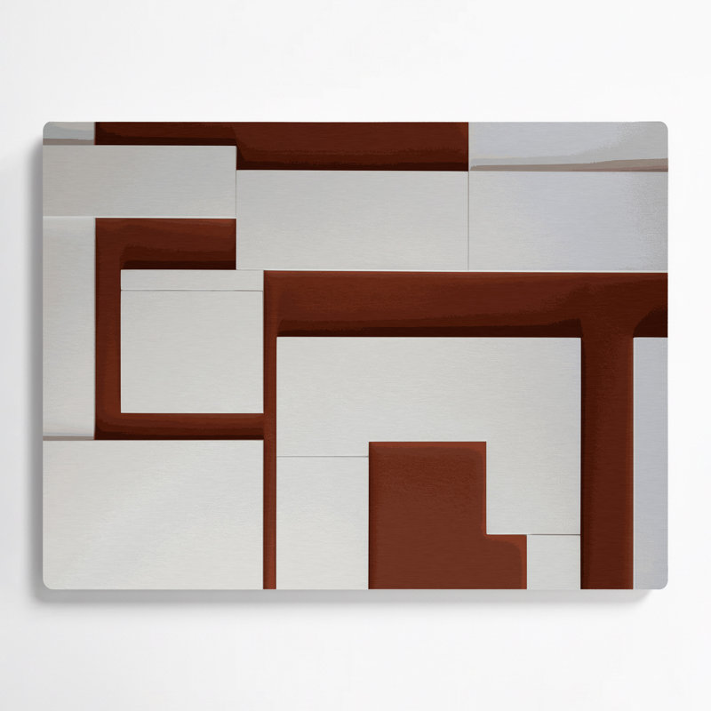 Minimalism 23 Brown Metal Wall Art, 11" H x 14" W