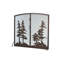 Tall Pines 2 Panel Steel Fireplace Screen