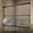 Elate Sliding Shower Door, 70-1/2" H x 56-1/4 - 59-5/8" W, With 1/4" Thick Crystal Clear Glass With Rectangular Grille Pattern-55920915