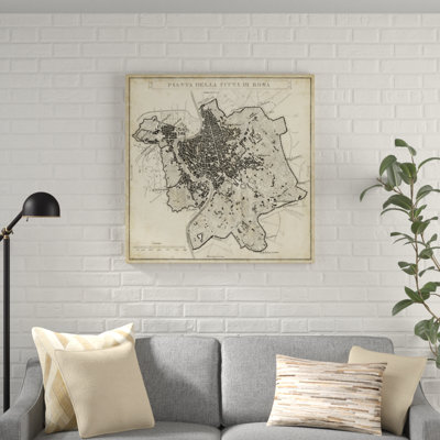 " City Plan Of Rome " Painting Print