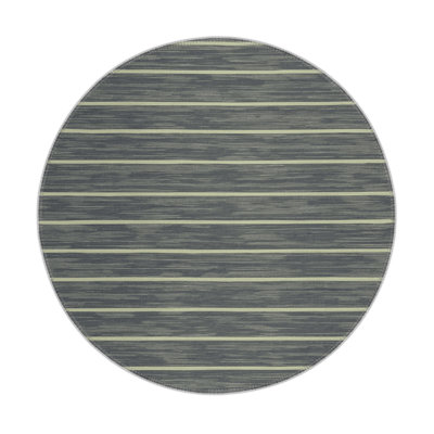 HorizontalStripes Gray Indoor and Outdoor Area Rug