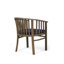 Chaises de salle à manger d'extérieur en bois avec coussins, ensemble de 2-786955663-786955662