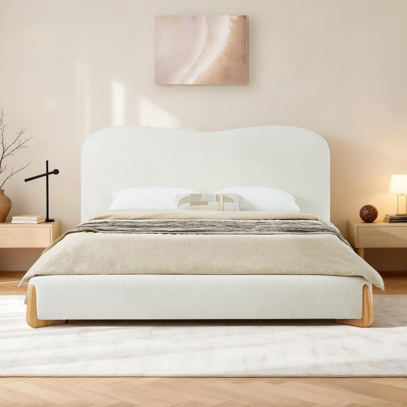  Lit plateforme tapissier Woodcroft, Grand lit