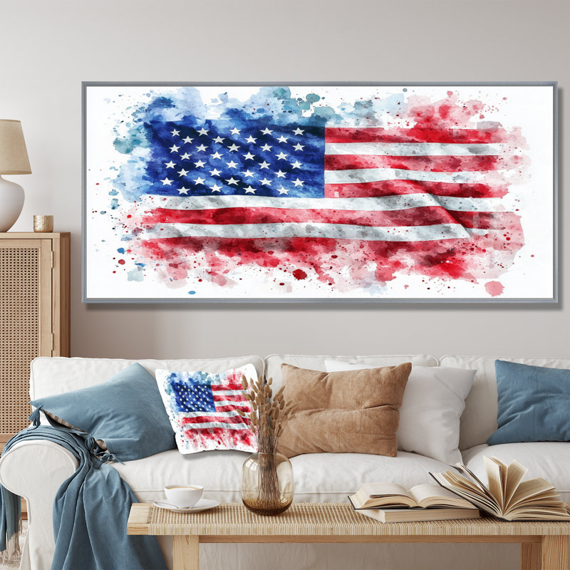 Lakie - États-Unis, art mural, Argent argent, H 28 po x l 60 po, Impression dans un cadre flottant sans passe-parto