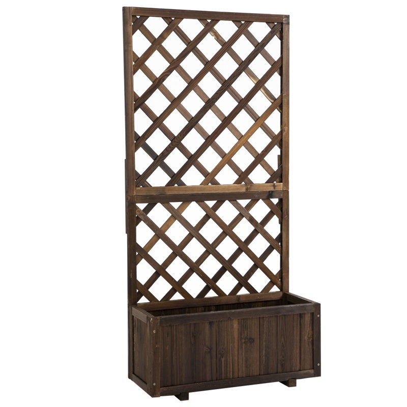Wooden Trellis, Carbonised Finish