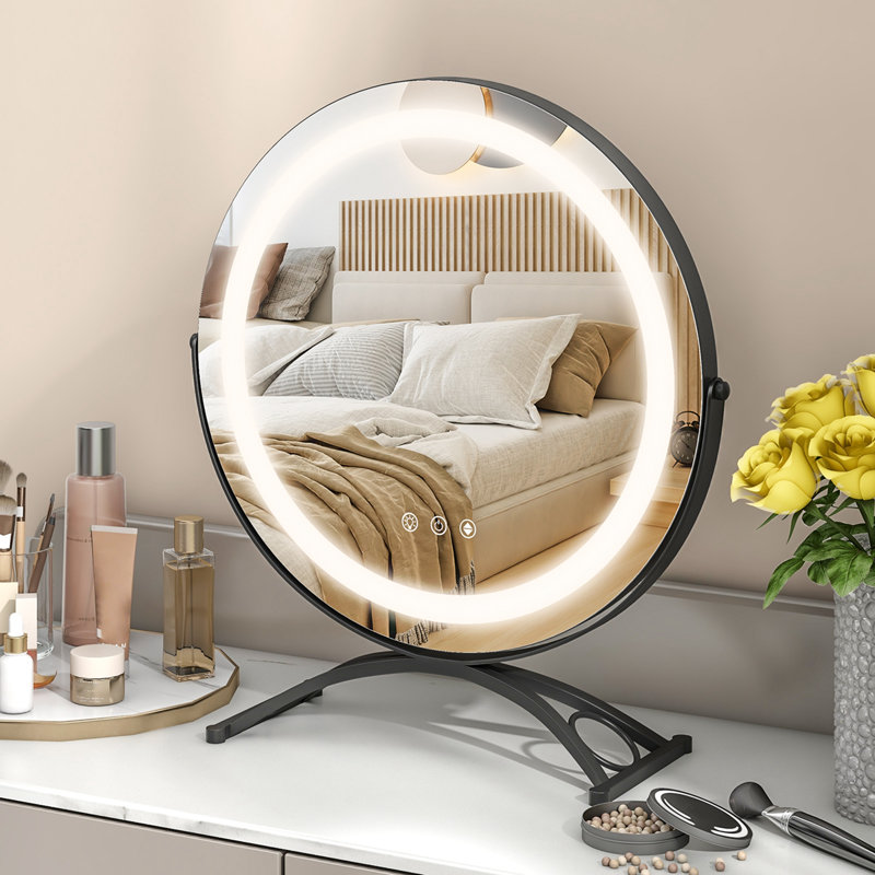 Miroir de salle de bain Jackalynn, Noir
