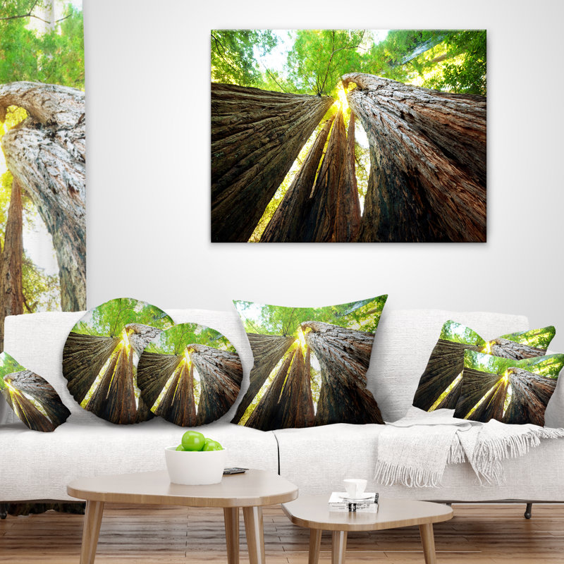 Sequoia Tree - Landscape Printed Throw Pillow