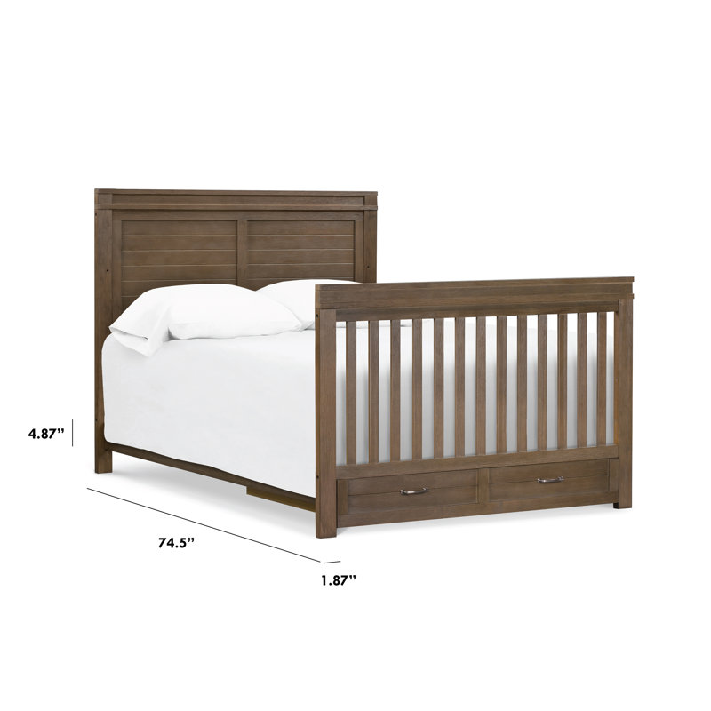 Rail pour lit double, Brun