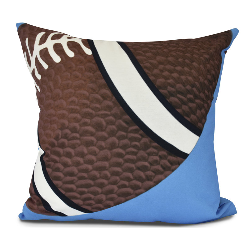 Housse de coussin d'extérieur carré Goals, Gourds and Gatherings, H 20 po x l 20 po, Bleu