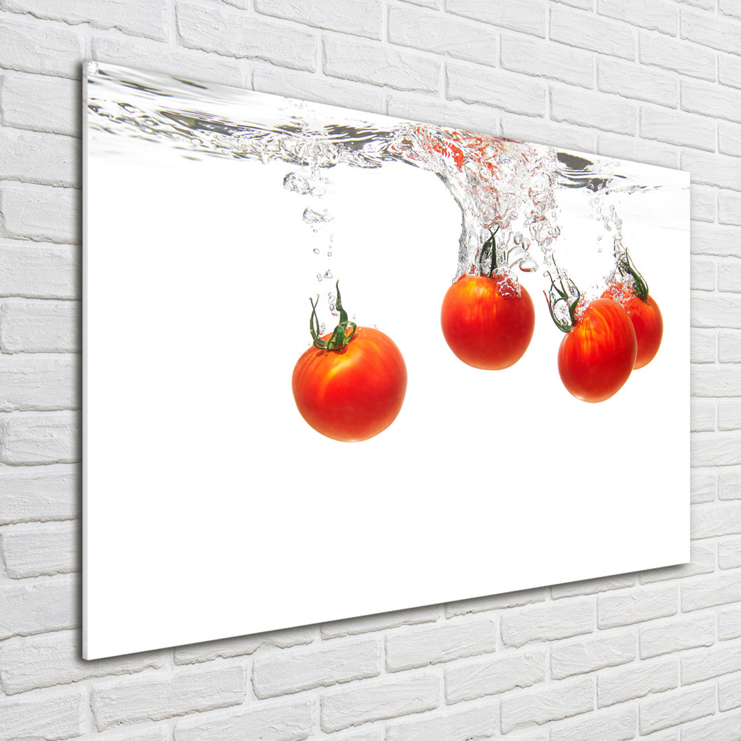 Glasbild Tomatoes Under Water