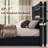 Corduroy Upholstered Platform Bed with Integrated Fireplace-1537769271-1537769270