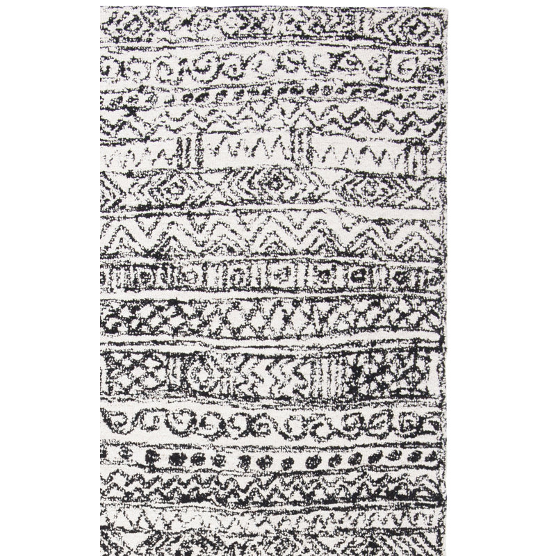Brillion Hand Tufted Wool And Cotton Abstract Rug, Square 5'