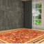 Tapis rouge foncé en laine nouée à la main de conception unique 9 pi x 12 pi New Age Usak