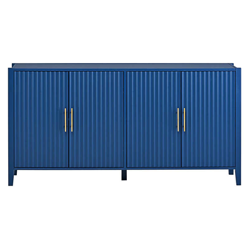 U-Style Accent Storage Cabinet, Sideboard Wooden Cabinet With Metal Handles, Ideal For Hallway, Entryway, Living Room, Versatile Furniture For Home Organization