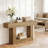 2-Tier Rustic Farmhouse Console Table with U-Shaped Base