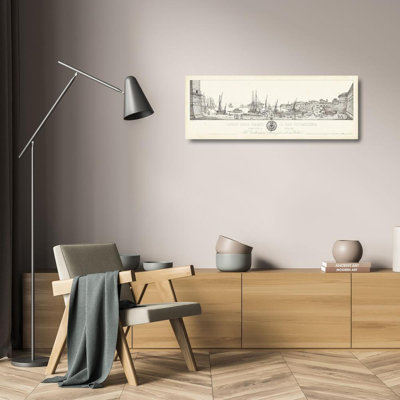 Longshore Tides Aquaroni, Antonio Gallery Wrapped Canvas Art Titled: Antique Seaport II